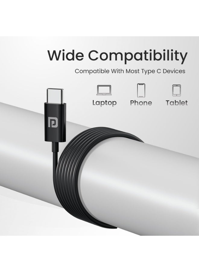 بورترونيكس Portronics Conch Theta C in Ear Type C Wired Earphones with in Line HD Mic, Powerful Audio, 14.2mm Driver, Unique Earbuds Design, TPE Anti Tangle Wire, in line Controls, Wide Compatibility(Black) - Image 5